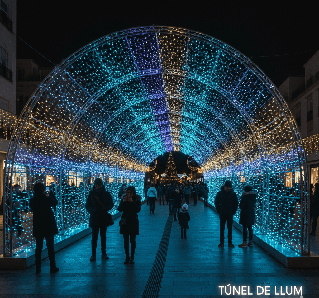 navidad, túnel de llum platja d'aro 2025 