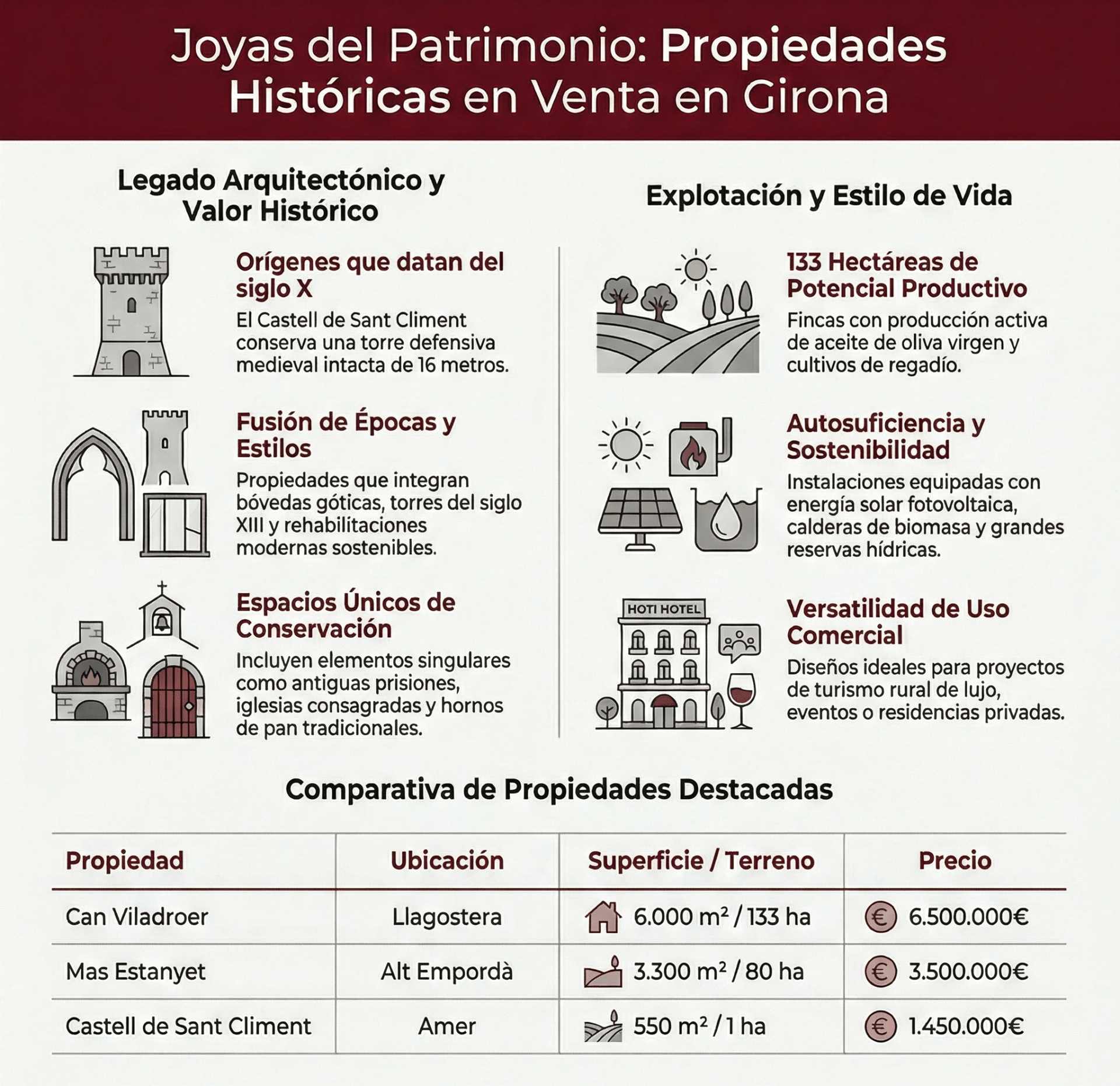 catalogo de masias históricas en venta en la provincia de girona